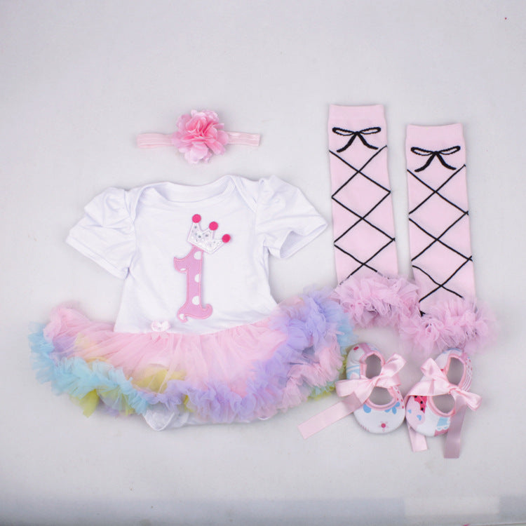 Baby dress four-piece