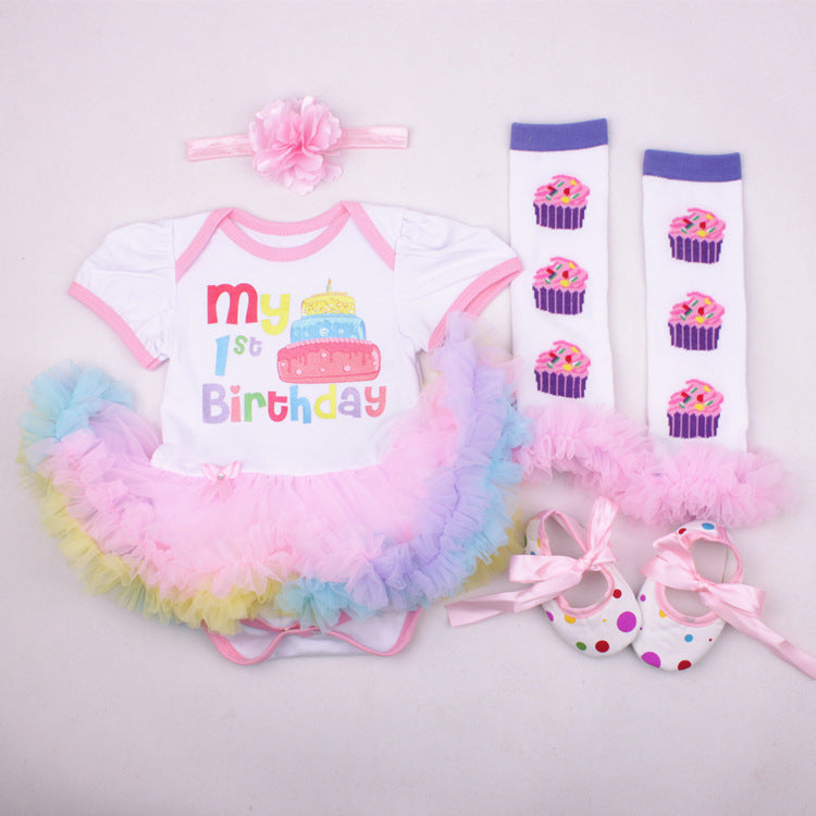 Baby dress four-piece