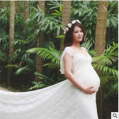 Korean lace maternity dress