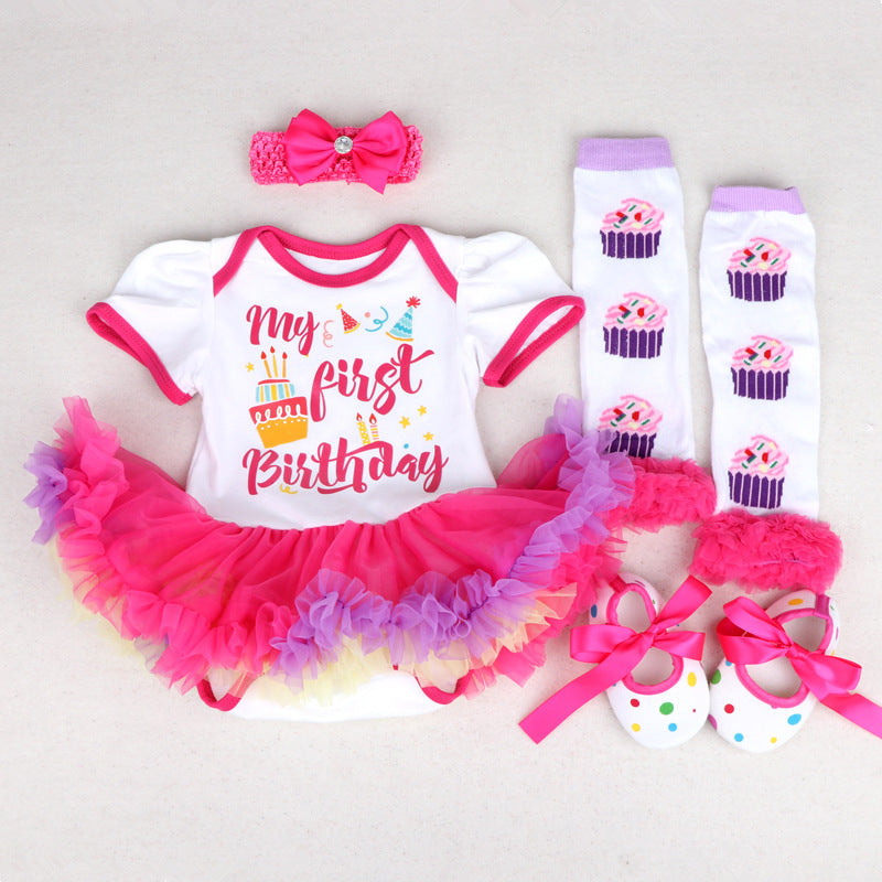 Baby dress four-piece