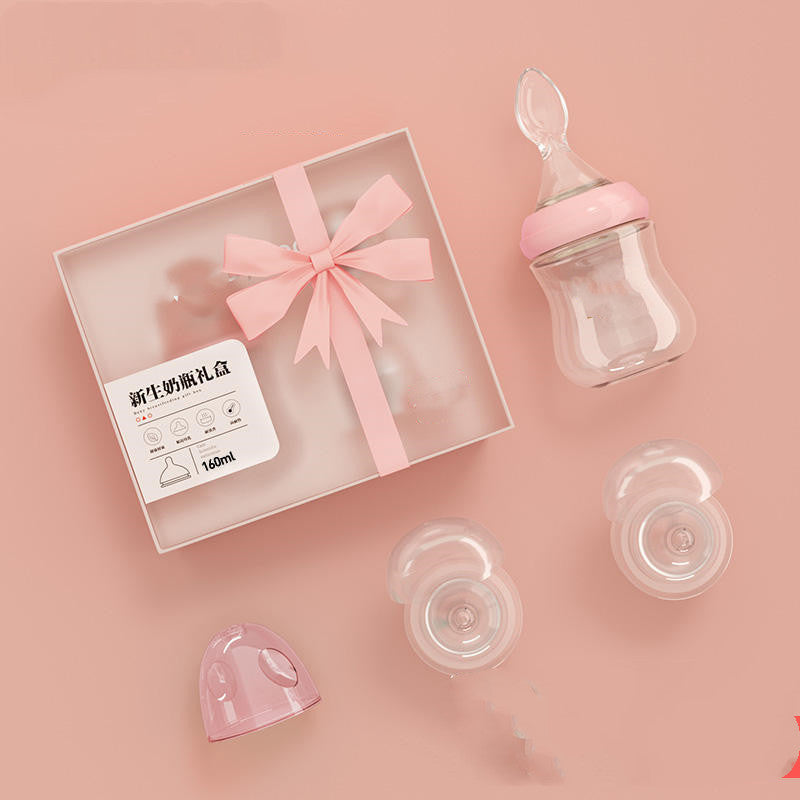 Baby Feeding Spoon Glass Bottle