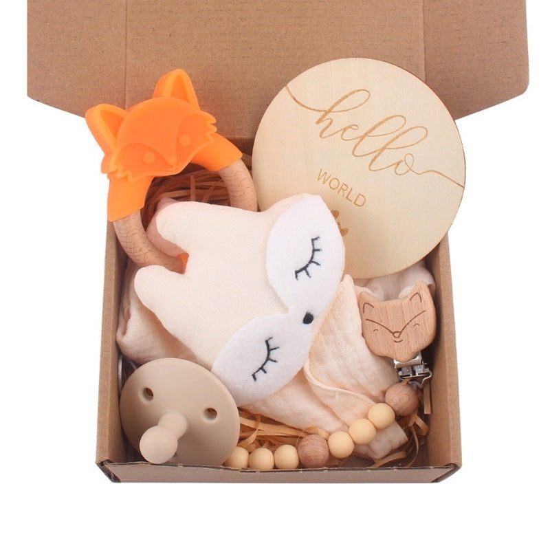 Baby Bath Toy Set Wooden Rattle