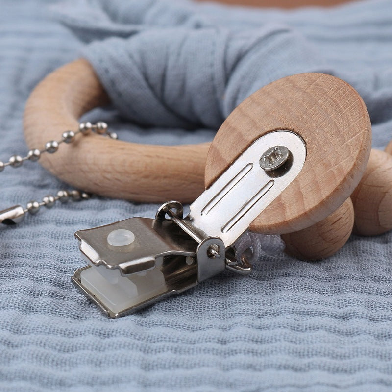 Baby Bath Toy Set Wooden Rattle